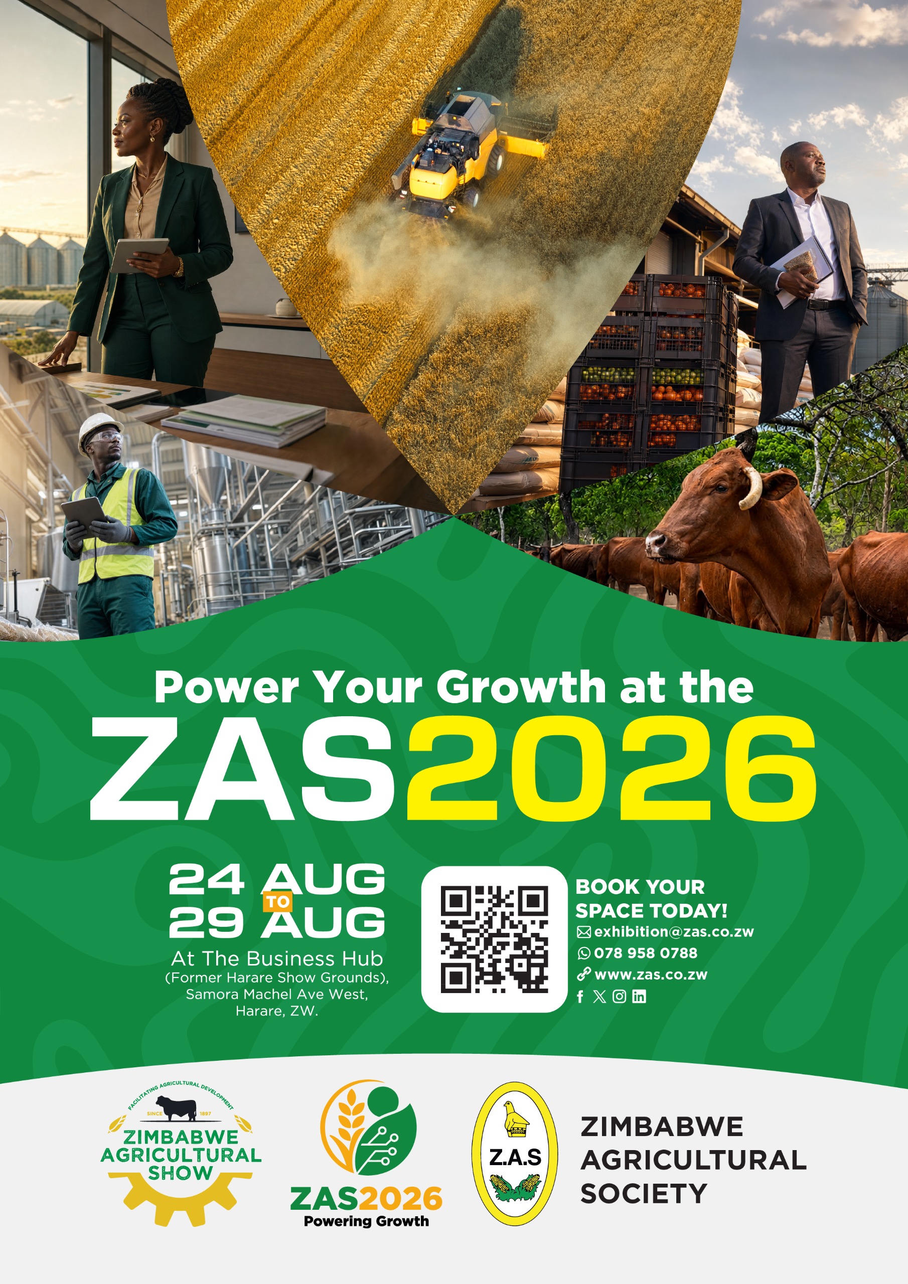 ZAS 2026 call to exhibit flyer for 24 to 29 August at The Business Hub